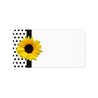 Sunflower Wedding Blank Address Labels label