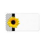 Sunflower Wedding Blank Address Labels