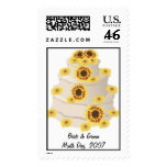 Sunflower Wedding Cake Postage Stamp Sunflower Wedding Cake Postage Stamp