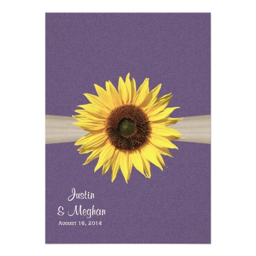 Sunflower Wedding Custom Invitation