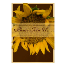 Sunflower Wedding Custom Invites