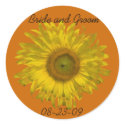 Sunflower Wedding Envelope Seals stickers by loraseverson Sunflower Wedding Envelope Seals stickers