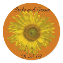 Sunflower Wedding Envelope Seals stickers by loraseverson Sunflower Wedding Envelope Seals stickers