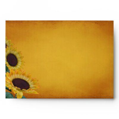 Sunflower Wedding Envelopes
