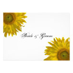 Sunflower Wedding Flat Stationery Note Cards Custom Invitation