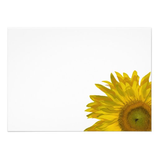 Sunflower Wedding Flat Stationery Note Cards Custom Invitation