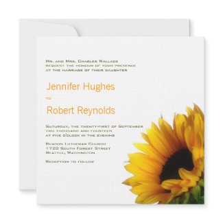 Sunflower Wedding Invitation invitation