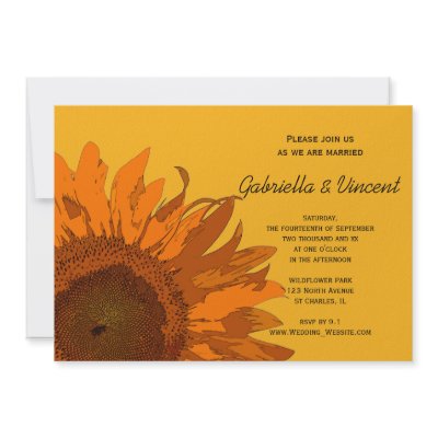 Sunflower Wedding Invitation