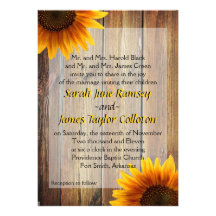 Sunflower Wedding Invitation