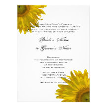 Sunflower Wedding Invitation