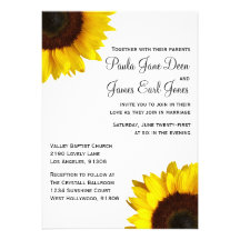 Sunflower  Wedding Invitation