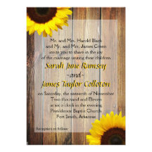 Sunflower Wedding Invitation