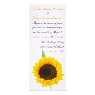 Sunflower Wedding Invitation