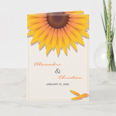 Sunflower Wedding Invitation Announcement Card 2