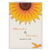 Sunflower Wedding Invitation Announcement Card 2