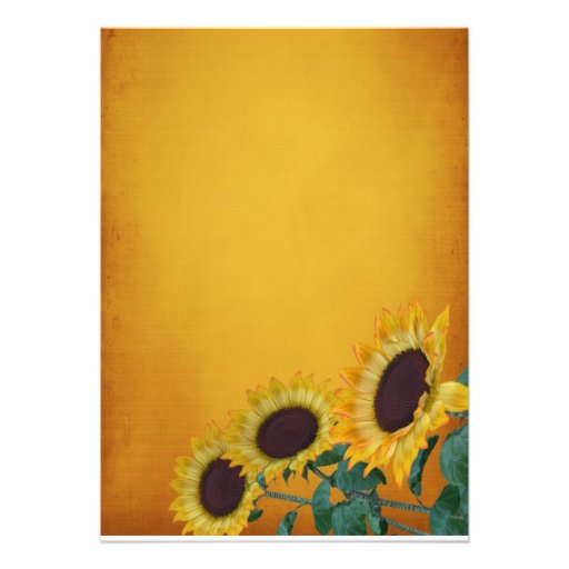 Sunflower Wedding Invitation Card