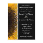 Sunflower Wedding Invitation Post Card