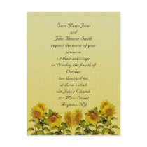Sunflower  Wedding Invitation postcards