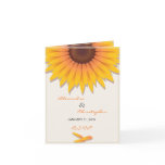 Sunflower Wedding Invitation RSVP Card