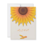 Sunflower Wedding Invitation RSVP Card 2