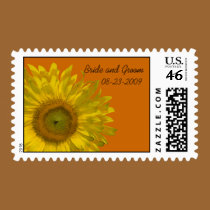 Sunflower Wedding postage