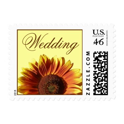 Sunflower Wedding Postage
