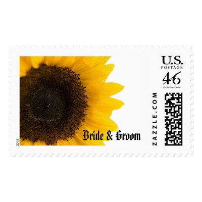 Sunflower Wedding Postage