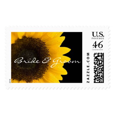 Sunflower Wedding Postage