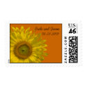 Sunflower Wedding Postage Stamp