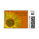 Sunflower Wedding Postage Stamp