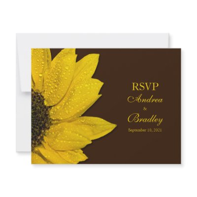 Sunflower Wedding Response Card Invitation