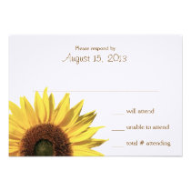 Sunflower Wedding Response invitations
