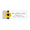 Sunflower Wedding Return Address Labels