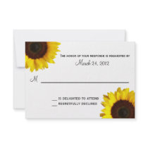 Sunflower Wedding RSVP Custom Invites