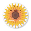 Sunflower Wedding Save The Date Announcement 2 magnets by Ruxique Sunflower Wedding Save The Date Announcement 2 magnets