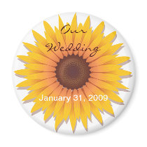 Sunflower Wedding Save The Date Announcement 2 magnets by Ruxique Sunflower Wedding Save The Date Announcement 2 magnets