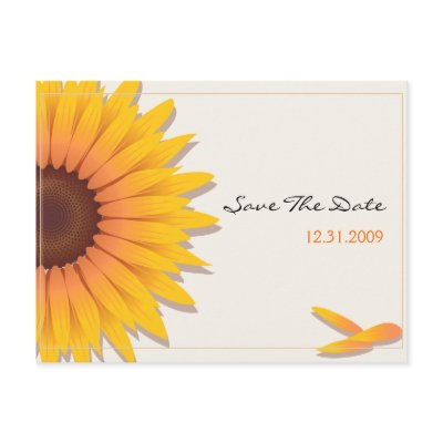 Sunflower Wedding Save the Date Announcement Card2 Postcards