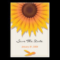 Sunflower Wedding Save The Date MiniCard business cards