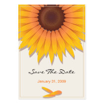 Sunflower Wedding Save The Date MiniCard business cards by Ruxique Sunflower Wedding Save The Date MiniCard business cards