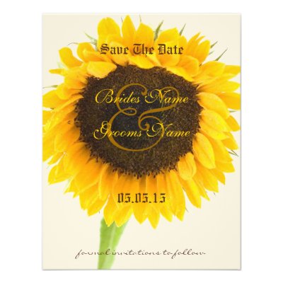 Sunflower Wedding Save the Dates Announcements