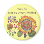 Sunflower Wedding  Souvenir Magnet
