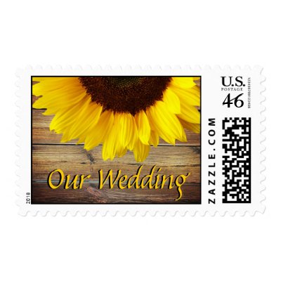 Sunflower Wedding Stamp