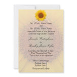 Sunflower Wedding Stationary Invitations