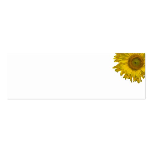 Sunflower Wedding Thank You Favor Tags Business Card Template (back side)