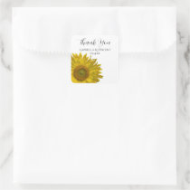 Sunflower Wedding Thank You Stickers