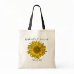Sunflower Wedding Tote Bag