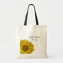 Sunflower Wedding Tote Bag