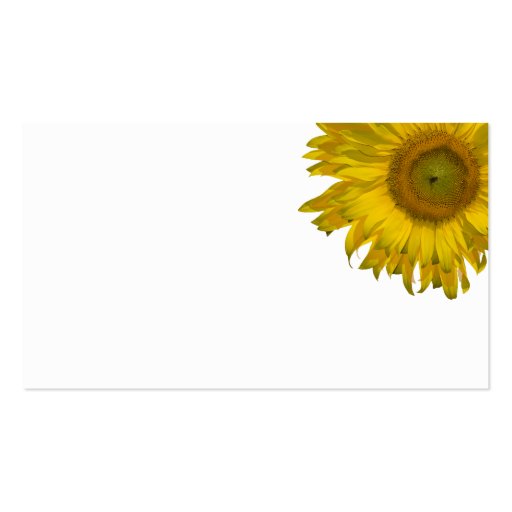 Sunflower Wedding Website Profile Card Business Cards (back side)