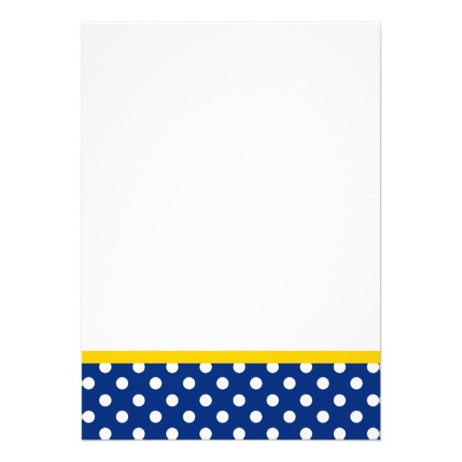 Sunflower White and Blue Polka Dot Bridal Shower Custom Invite
