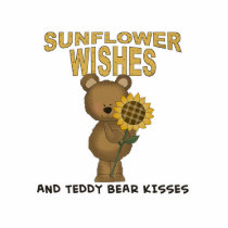 Sunflower Wishes Teddy Bear Kisses photo sculptures